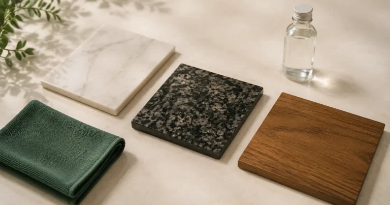Is white vinegar safe for cleaning marble granite wood surfaces comparison