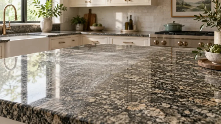how to clean granite countertops Cleaner haze and a clean dry comparison area on a polished granite countertop